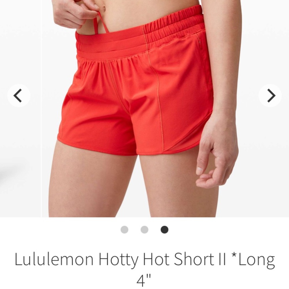 Lululemon Hotty Hot Short II | 4” Inseam | Size 6 | Carnation Red, EUC